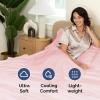 imageTwin XL Size Flat Sheet  Hotel Quality Top Flat Bed Sheet Only  UltraSoft Breathable amp Cooling  Fade amp Wrinkle Free  EasyCare Stain amp Shrink Resistant Bedding  EasyFit and OekoTex  Cream31  Baby Pink