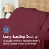 imageTwin XL Size Flat Sheet  Hotel Quality Top Flat Bed Sheet Only  UltraSoft Breathable amp Cooling  Fade amp Wrinkle Free  EasyCare Stain amp Shrink Resistant Bedding  EasyFit and OekoTex  Cream25  Burgundy