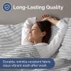 imageTwin XL Size Flat Sheet  Hotel Quality Top Flat Bed Sheet Only  UltraSoft Breathable amp Cooling  Fade amp Wrinkle Free  EasyCare Stain amp Shrink Resistant Bedding  EasyFit and OekoTex  Cream45  Grey Stripes 2