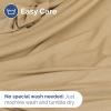 imageTwin XL Size Flat Sheet  Hotel Quality Top Flat Bed Sheet Only  UltraSoft Breathable amp Cooling  Fade amp Wrinkle Free  EasyCare Stain amp Shrink Resistant Bedding  EasyFit and OekoTex  Cream37  Heathered Tan