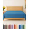 imageTwin XL Size Flat Sheet  Hotel Quality Top Flat Bed Sheet Only  UltraSoft Breathable amp Cooling  Fade amp Wrinkle Free  EasyCare Stain amp Shrink Resistant Bedding  EasyFit and OekoTex  Cream20  Denim Blue