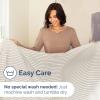 imageTwin XL Size Flat Sheet  Hotel Quality Top Flat Bed Sheet Only  UltraSoft Breathable amp Cooling  Fade amp Wrinkle Free  EasyCare Stain amp Shrink Resistant Bedding  EasyFit and OekoTex  Cream44  Beige Stripes 2