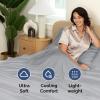 imageTwin XL Size Flat Sheet  Hotel Quality Top Flat Bed Sheet Only  UltraSoft Breathable amp Cooling  Fade amp Wrinkle Free  EasyCare Stain amp Shrink Resistant Bedding  EasyFit and OekoTex  Cream05  Steel Blue