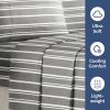 imageTwin XL Size Flat Sheet  Hotel Quality Top Flat Bed Sheet Only  UltraSoft Breathable amp Cooling  Fade amp Wrinkle Free  EasyCare Stain amp Shrink Resistant Bedding  EasyFit and OekoTex  Cream41  Grey Stripes 3