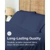 imageTwin XL Size Flat Sheet  Hotel Quality Top Flat Bed Sheet Only  UltraSoft Breathable amp Cooling  Fade amp Wrinkle Free  EasyCare Stain amp Shrink Resistant Bedding  EasyFit and OekoTex  Cream18  Navy Blue
