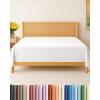 imageFull Size Flat Sheet  Hotel Quality Top Flat Bed Sheet Only  UltraSoft Breathable amp Cooling  Fade amp Wrinkle Free  EasyCare Stain amp Shrink Resistant Bedding  EasyFit amp OekoTex  French Grey02  Antique White