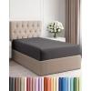 imageTwin XL Fitted Bed Sheet  Bottom Single Fitted Sheet Only  Soft Hotel Luxury Bedding w 816 Inch Deep Pockets  Breathable Cooling amp Wrinkle Free  EasyCare Fade and Shrink Resistant  Charcoal