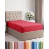 imageTwin XL Fitted Bed Sheet  Bottom Single Fitted Sheet Only  UltraSoft Hotel Luxury Bedding w 816 Inch Deep Pockets  Breathable Cooling amp Wrinkle Free  EasyCare Fade amp Shrink Resistant  Red