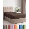 imageTwin XL Fitted Bed Sheet  Bottom Single Fitted Sheet Only  UltraSoft Hotel Luxury Bedding w 816 Inch Deep Pockets  Breathable Cooling amp Wrinkle Free  EasyFit Fade amp Shrink Resistant  Brown