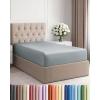 imageTwin XL Fitted Bed Sheet  Bottom Single Fitted Sheet Only  UltraSoft Hotel Luxury Bedding w 816 Inch Deep Pockets  Breathable amp Wrinkle Free  EasyCare Fade amp Shrink Resistant  Heathered Blue