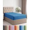imageTwin XL Fitted Bed Sheet  Bottom Single Fitted Sheet Only  UltraSoft Hotel Luxury Bedding w 816 Inch Deep Pockets  Breathable amp Wrinkle Free  EasyCare Fade and Shrink Resistant  Denim Blue