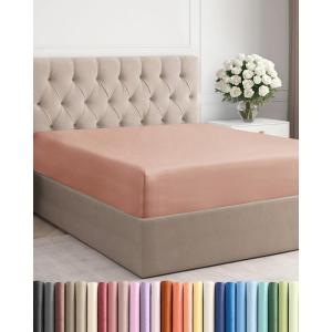 imageCal King Fitted Bed Sheet  Bottom Single Fitted Sheet Only  UltraSoft Hotel Luxury Bedding w 816 Inch Deep Pockets  Breathable Cooling amp Wrinkle Free  EasyFit Fade amp Shrink Resistant  Mauve