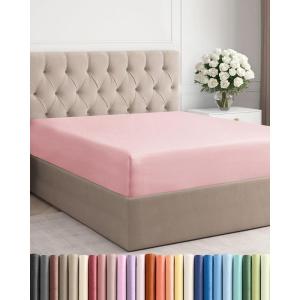 imageCal King Fitted Bed Sheet  Bottom Single Fitted Sheet Only  UltraSoft Hotel Luxury Bedding w 816 Inch Deep Pockets  Breathable amp Wrinkle Free  EasyCare Fade and Shrink Resistant  Baby Pink