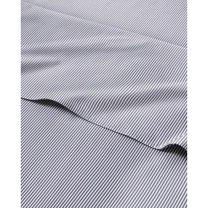 imageGrey Geometric Bed Sheets  1 Flat amp 1 Fitted Sheet amp 2 Pillowcases w Deep Pockets  Wrinkle amp Fade Free UltraSoft Breathable and Cooling  Luxury Moroccan Bed Set  Queen Size  Gray Quatrefoil67  Navy Ombre