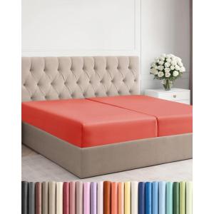 imageSplit King Fitted Bed Sheet  Bottom Single Fitted Sheet Only  Soft Hotel Luxury Bedding w 816 Inch Deep Pockets  Breathable Cooling amp Wrinkle Free  EasyCare Fade and Shrink Resistant  Coral