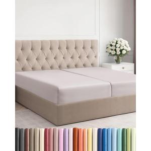 imageSplit King Fitted Bed Sheet  Bottom Single Fitted Sheet Only  UltraSoft Hotel Luxury Bedding w 816 Inch Deep Pockets  Breathable amp Wrinkle Free  EasyCare Fade amp Shrink Resistant  Light Grey