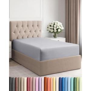 imageTwin XL Fitted Bed Sheet  Bottom Single Fitted Sheet Only  UltraSoft Hotel Luxury Bedding w 816 Inch Deep Pockets  Breathable amp Wrinkle Free  EasyCare Fade and Shrink Resistant  Steel Blue