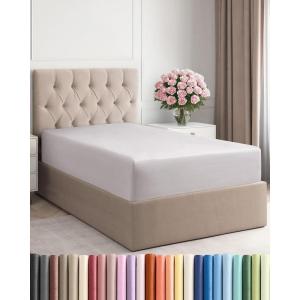 imageTwin XL Fitted Bed Sheet  Bottom Single Fitted Sheet Only  UltraSoft Hotel Luxury Bedding w 816 Inch Deep Pockets  Breathable amp Wrinkle Free  EasyCare Fade amp Shrink Resistant  French Grey