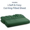 imageCal King Fitted Bed Sheet  Bottom Single Fitted Sheet Only  UltraSoft Hotel Luxury Bedding w 816 Inch Deep Pockets  Breathable amp Wrinkle Free  EasyCare Fade amp Shrink Resistant  Emerald Green