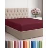 imageCal King Fitted Bed Sheet  Bottom Single Fitted Sheet Only  UltraSoft Hotel Luxury Bedding w 816 Inch Deep Pockets  Breathable amp Wrinkle Free  EasyCare Fade and Shrink Resistant  Burgundy